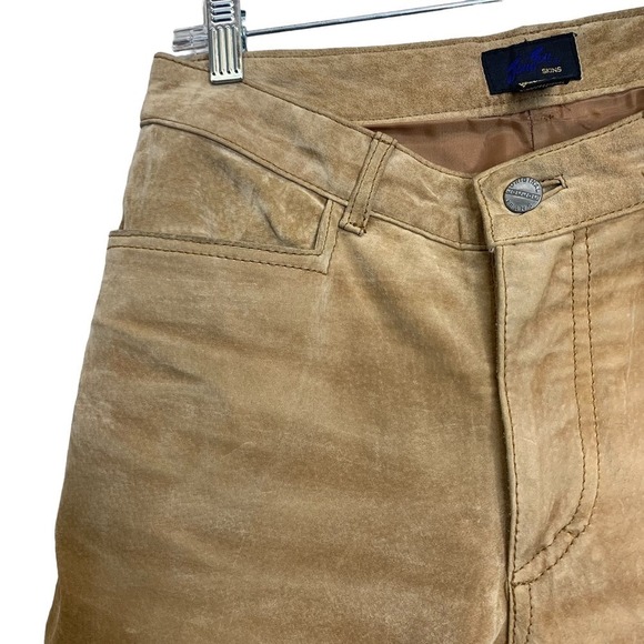 90's Jou Jou Skins 100% Suede Leather Pants SZ 7/8 - Picture 3 of 16